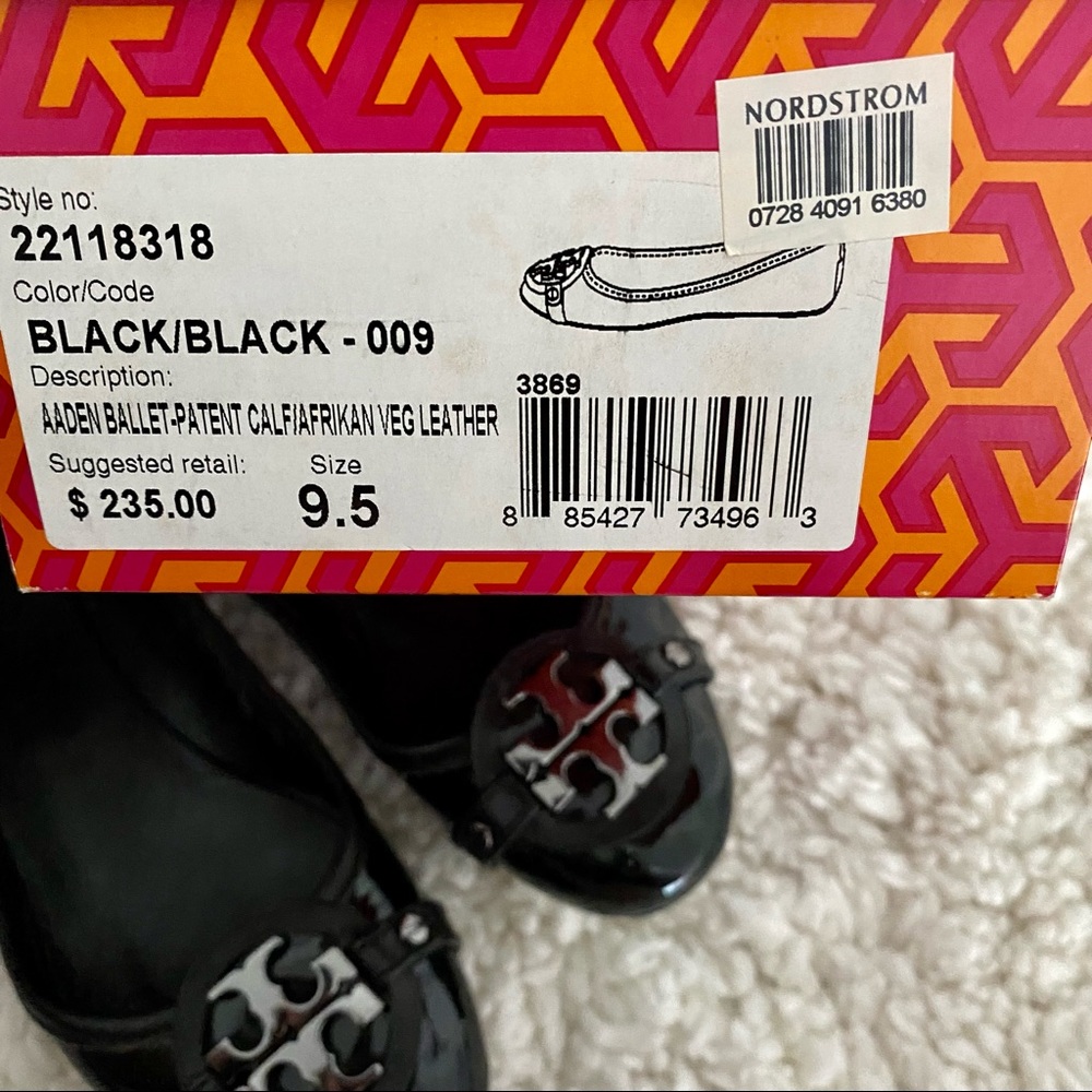 Tory Burch Aaden Black Patent Ballet Flats (Sz: 9.5) - Picture 8 of 8